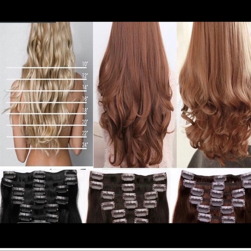 Clip-in hair extensions 💕